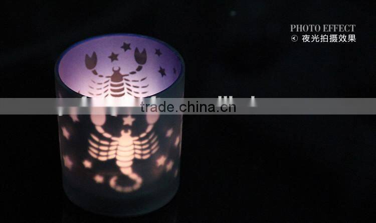 egg shaped glass candel holder/xmas glass candle holder