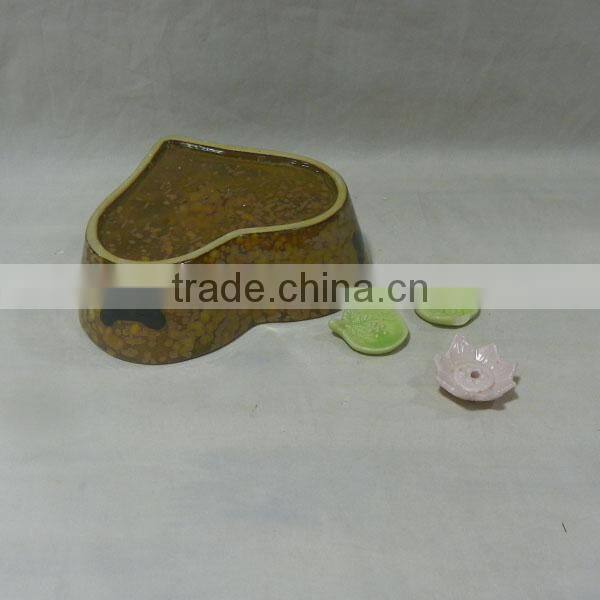 Heart Shape Ceramic Dog Bowl