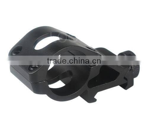 T2008 Durable Gun Optical Sight Flashlight Mount Holder Clip Clamp Black