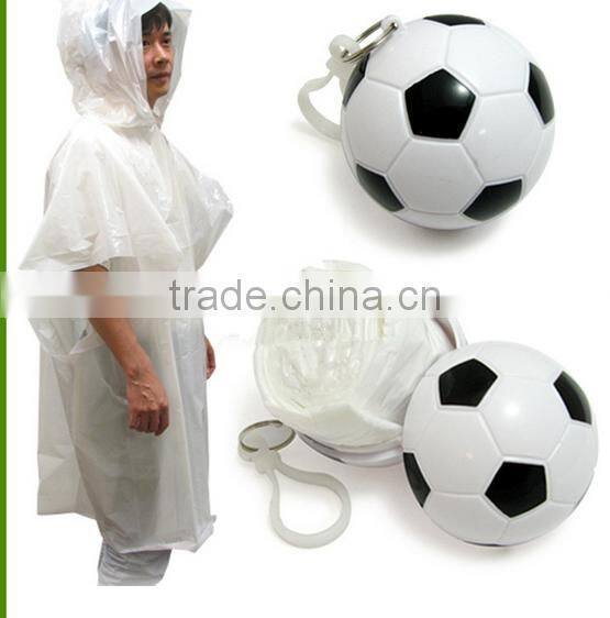 Portable golf ball style golf poncho