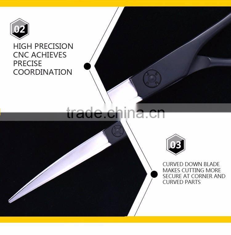 Black 7" Dog Cat Professional Pet Grooming Scissors Pet Shears Hair Tools