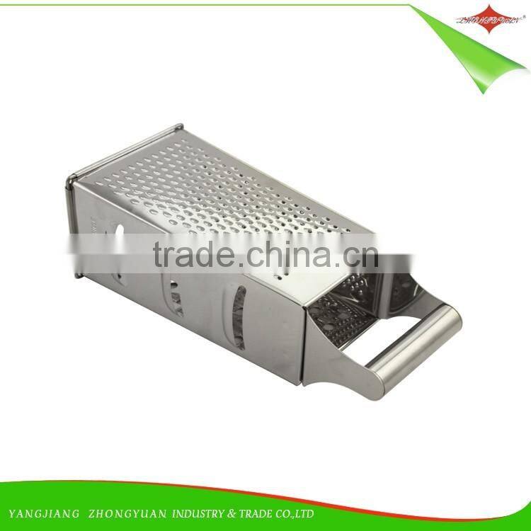 ZY-N5040 kitchen stainless steel multi 6 side cheese carrot grater slicer set with container