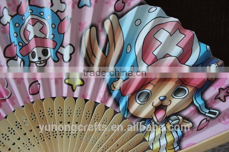 Promotional Japanese paper fan with Customized Logo
