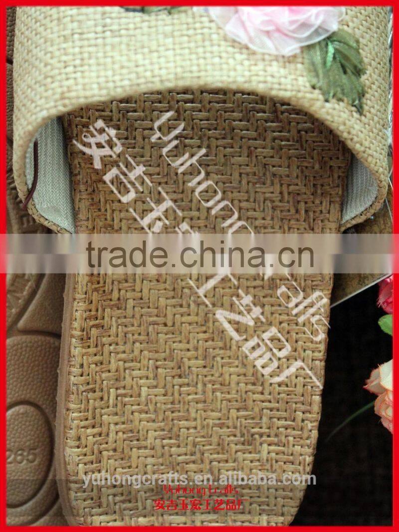 House daily use indoor ladies bamboo slippers