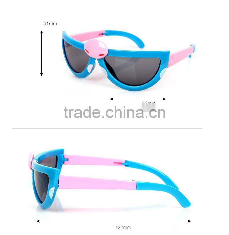 New Style Folding Sun Glasses Lovely Cartoon Plastic Sunglasses For Kids
