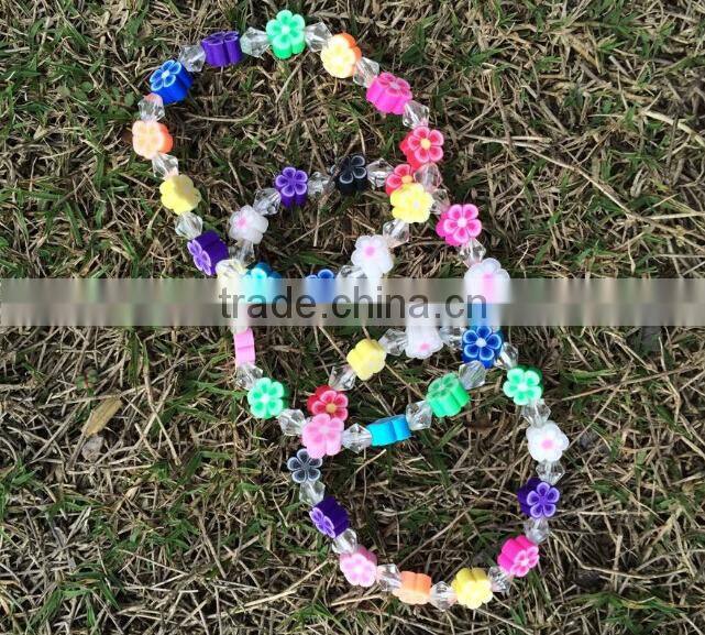 New arrive fashion kids bead bracelets colorful acrylic bracelets
