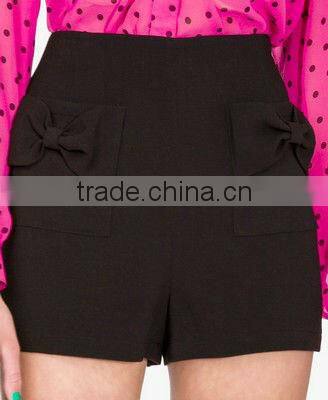 New big bow pocket design for women shorts