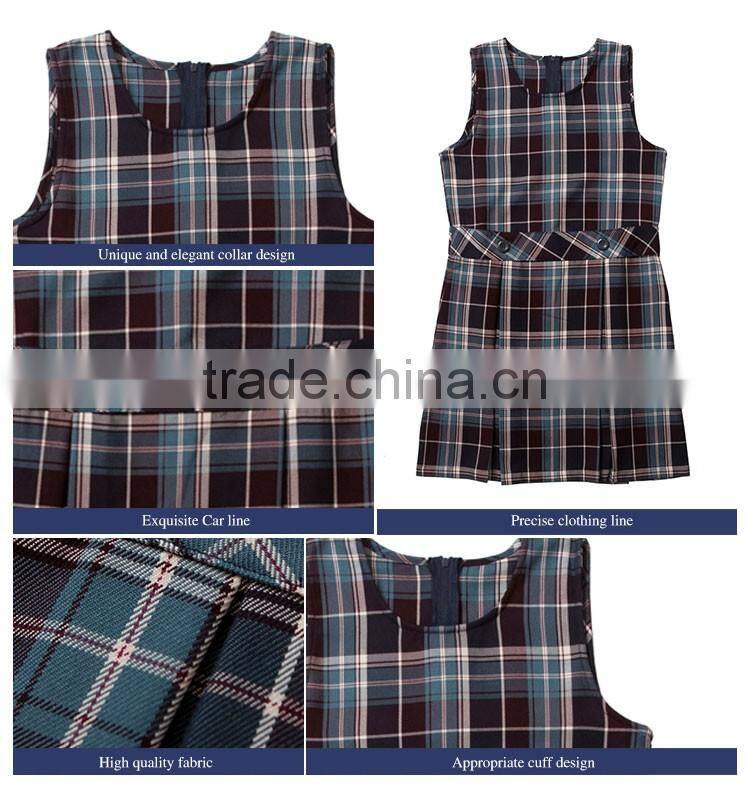 Hot Sale Classic Plaid School Uniform Dress For Girls