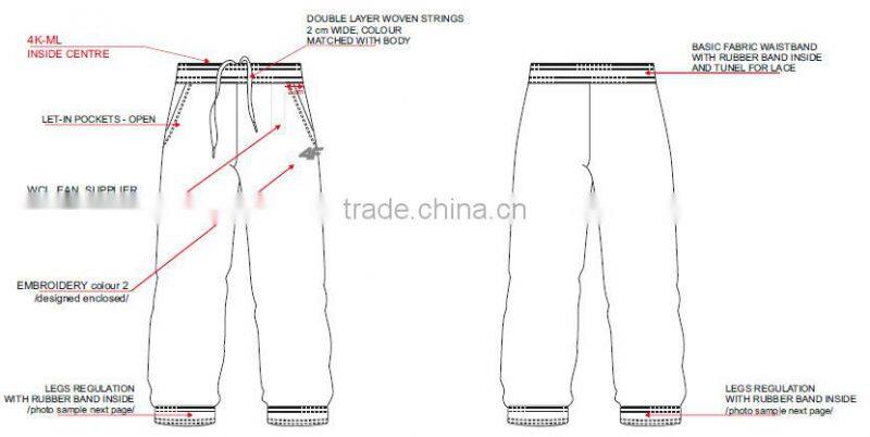 Professional manufacturer from Jiangxi,China design boys' fleece pants trousers 100% polyester fleece,240g brushed inside