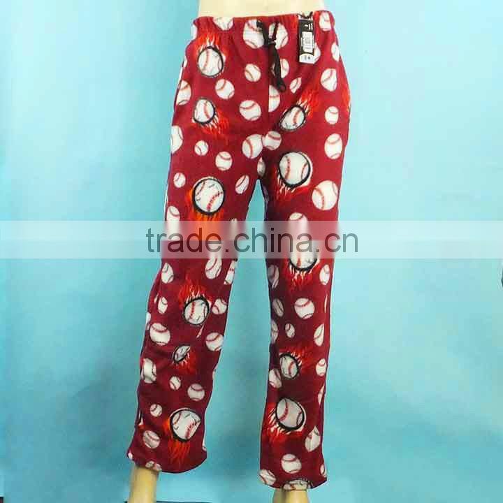 Cheap fleece pants Mens Winter Pyjamas pants stock, 141006b