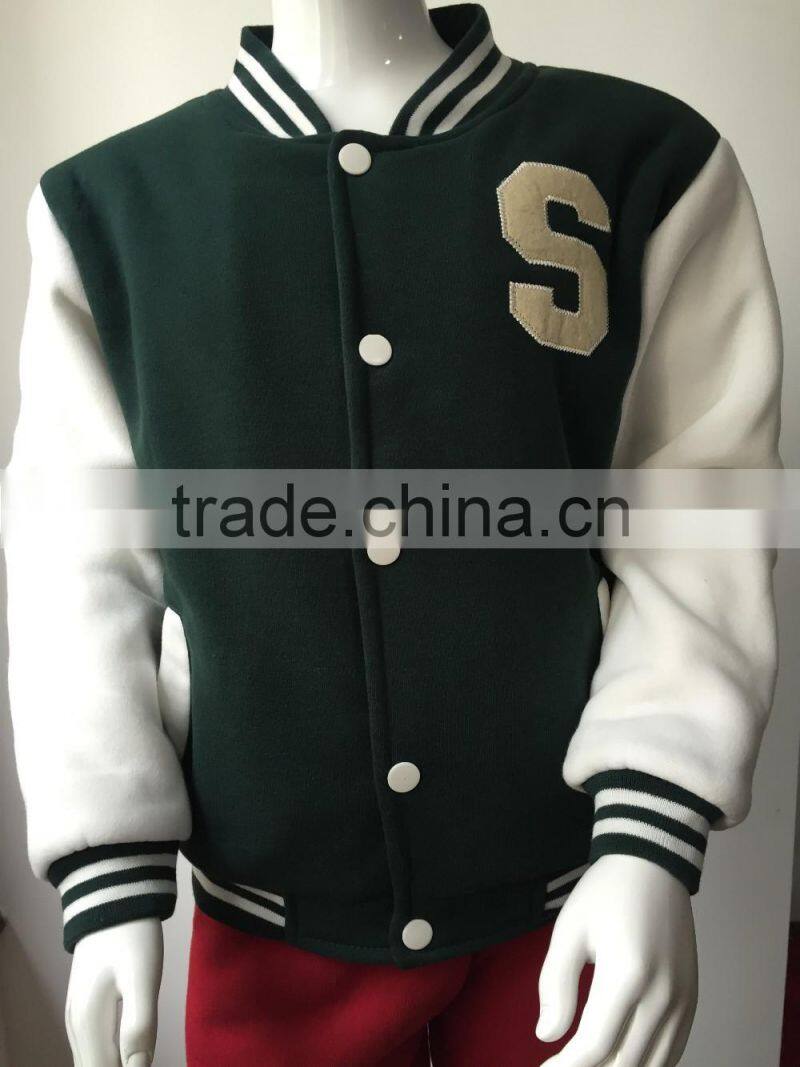 Custom Kids coat boys winter bomber varsity jacket