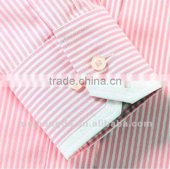 Stripes bright color double collar stylish men shirt