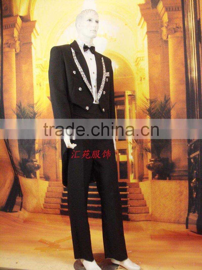 black men's wedding suit