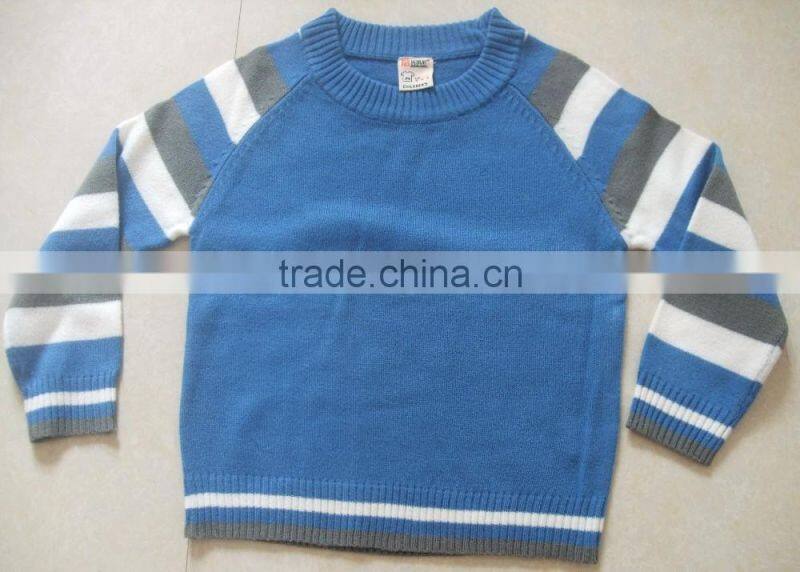High Quality Wholesale Kids Boys Knitted Sweater Pullover Long Sleeve Boys Sweater With 2 Colour (BKNB5342)