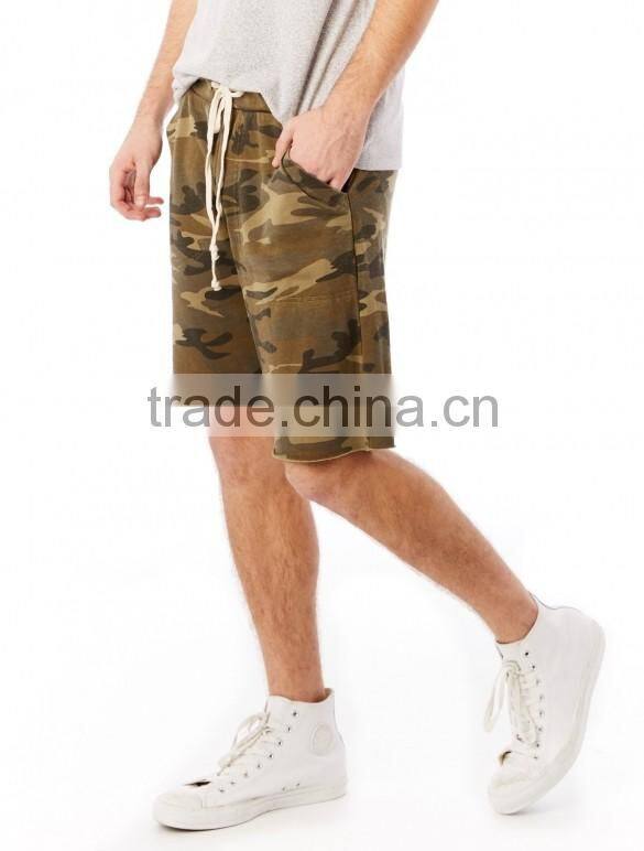 printed french terry shorts super-soft sweatpant casual camo shorts