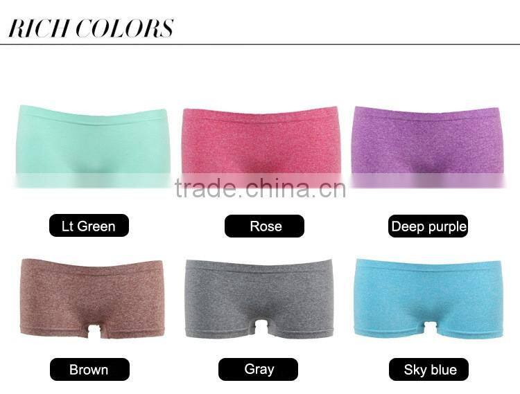 Multi colors seamless boxers shorts sexy lingerie women underwear boyshorts cheap ladies panties