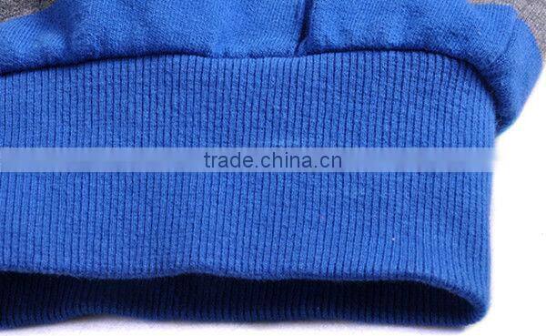 2013 customized blue and grey color striped zip up hoodies in different colors