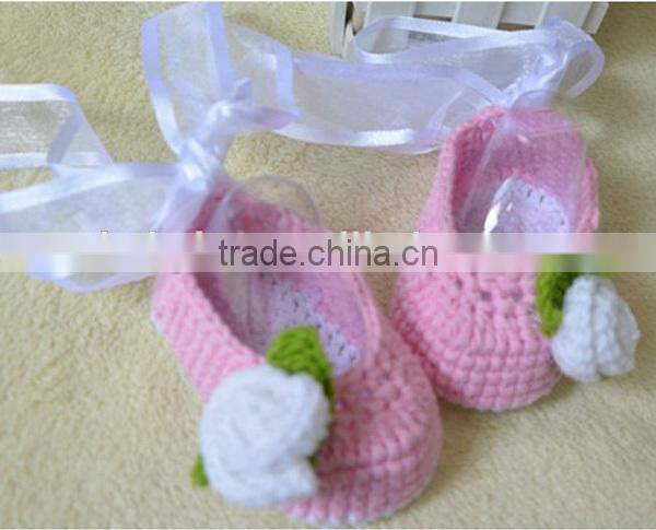 2014 top sales soft sole prewalkers cotton yarn baby shoes