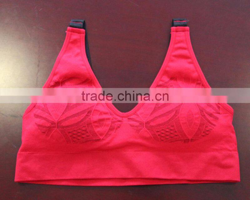 fashion yoga sports seamless tube bra