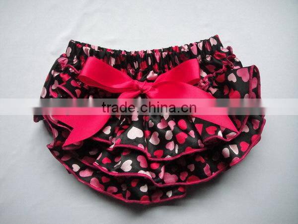 child panties for girls Cute White with Black Printed Toddler Girl Ruffle Petti Bloomers Great Baby Diaper Cover Kid Nappy Cover