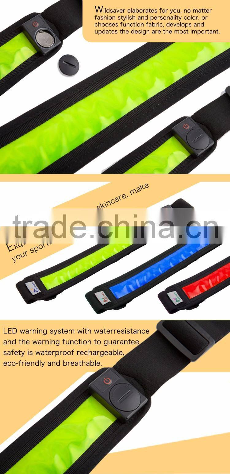 2017 novelty night glowing sports security guard running waist belt
