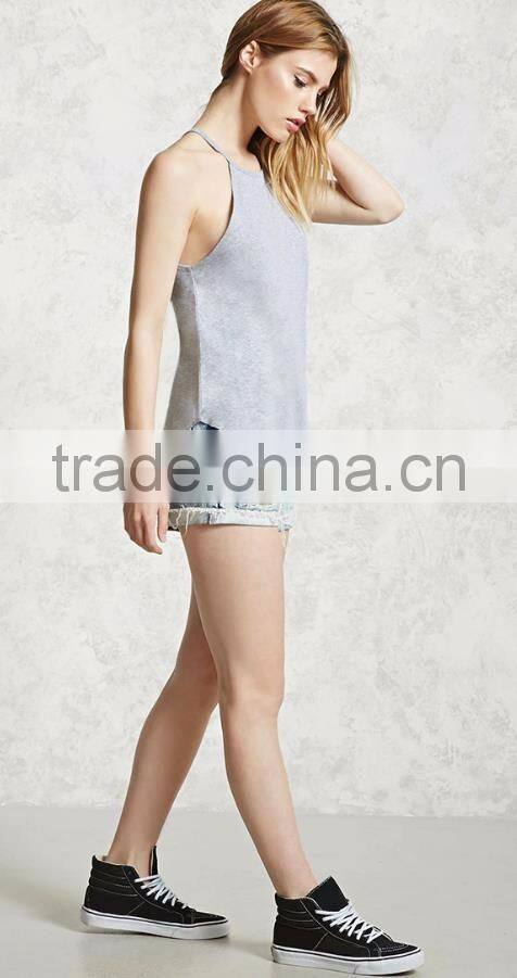 2017 high-neck Customizable Sleeveless casual tops