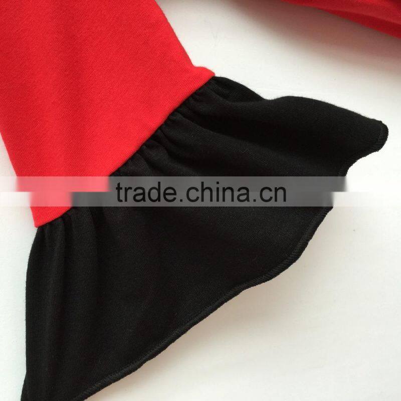 mjy-161Custom high quality cheap red o-neck short sleeve cotton blank children nice girl dress