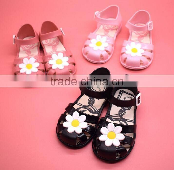 flower princess jelly shoes, girl beach shoes, pvc girl shoes