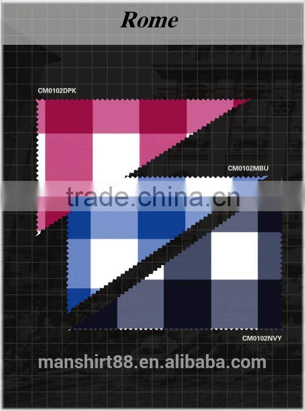 latest new fashion design big checked men dress shirt