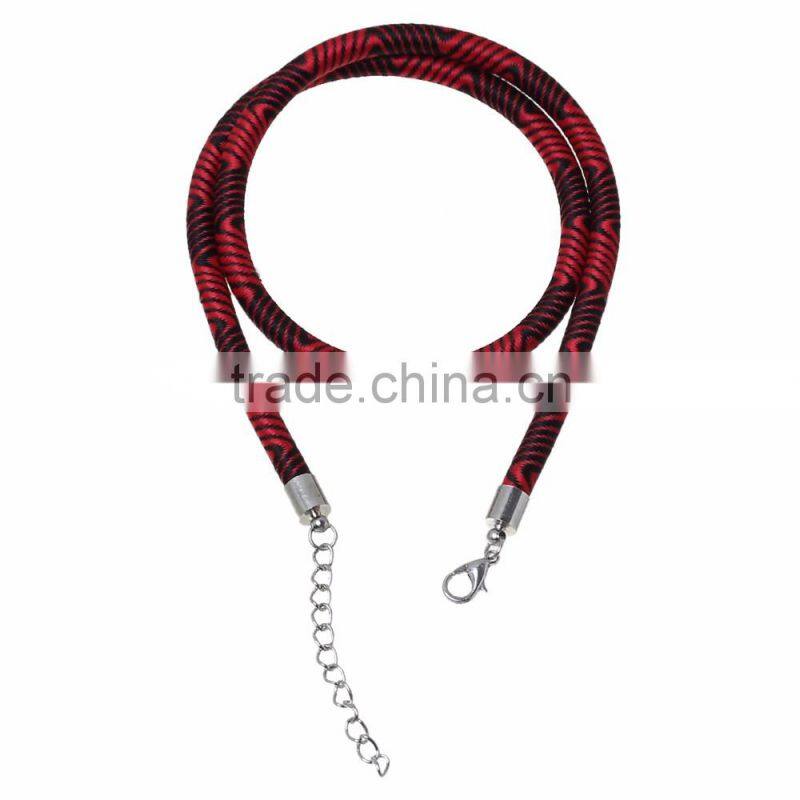 Custom Stripe Rayon Bracelets,Black & Red Rayon Bracelets