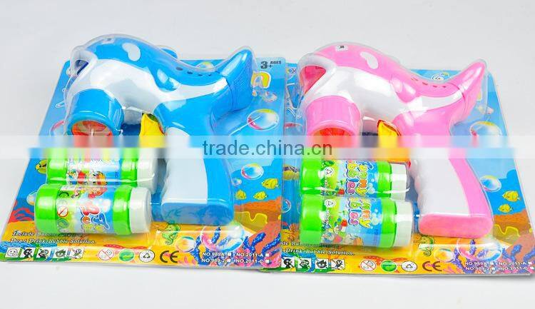 2 Bottles Dolphin Toy Manual Bubble Gun Toy