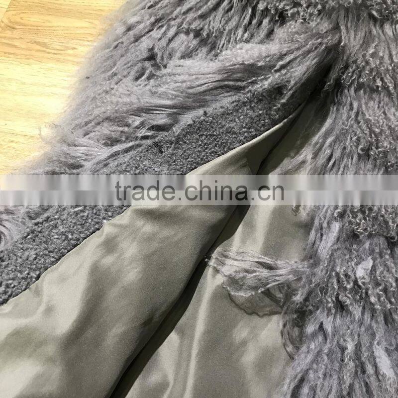 SJ087 2017 New Fashion Model Show Sheep Vest for Women