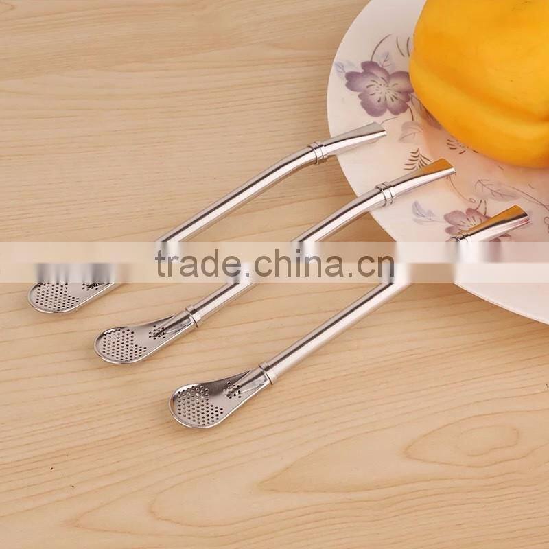 Stainless Steel Yerba Mate Tea Bombilla Straw Coffee Stirrer Drinking Straw