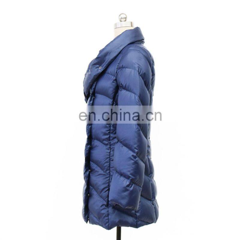 women warm light high quality winter quilted down jacket