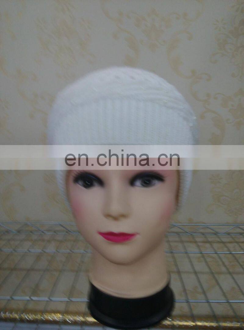 Real Wool Knitted With Raccoon Fur Pompom Beanie Hat Pretty Wool Knitted Raccoon Fur Ball hat