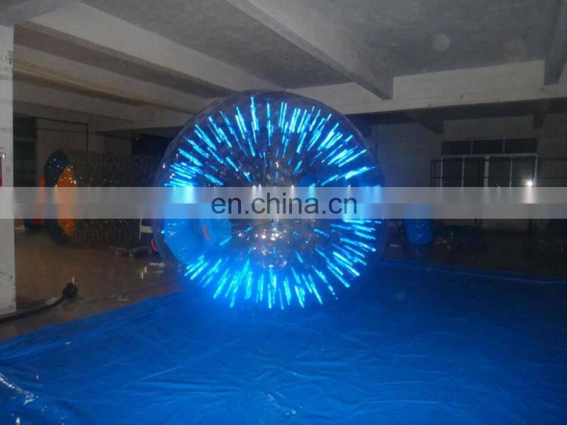 Cheap price!! Top quality 0.8mm/1.0mm PVC/TPU inflatable light zorb ball,light zorbing ball
