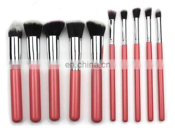 Hot selling wholesale 10 makeup brush set ten make-up brush kit colour makeup tools 5 big m 5 small brush