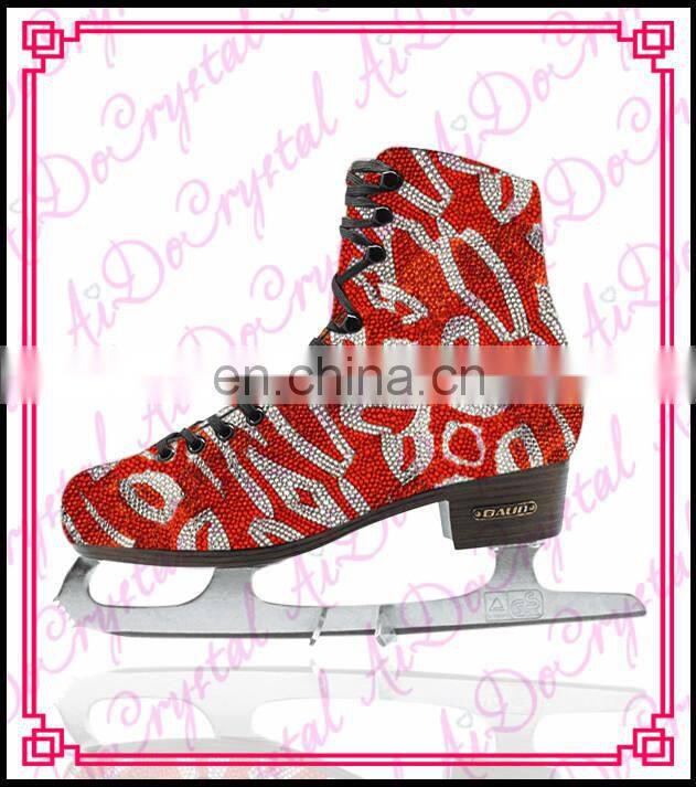 Aidocrystal bulk wholesale crystal ice figure skate by handmade custom