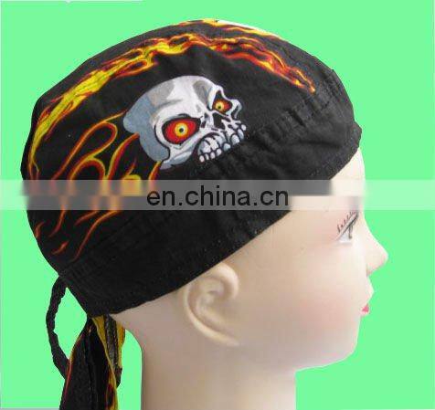 Active printed 100% cotton, bandana cap,colorful, customized, pirate cap,doo-rag