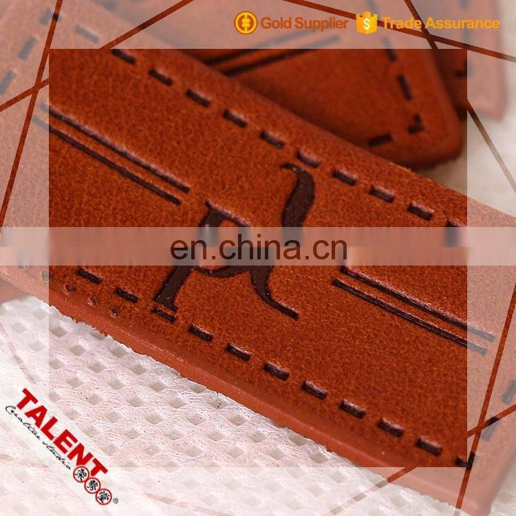 Custom High Cost Performance Synthetic Leather Patch Label For Product Decoration
