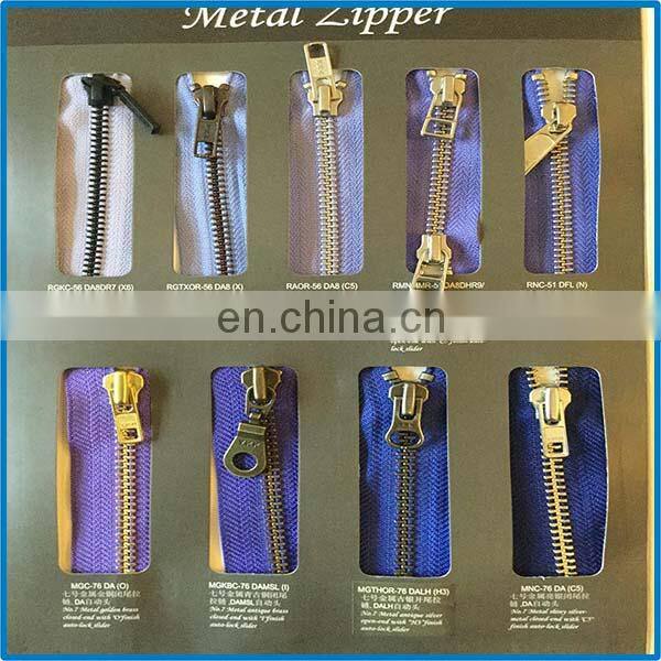Hot sale teeth open-end colorful metal zippers custom fashion zipper for clothes accessories