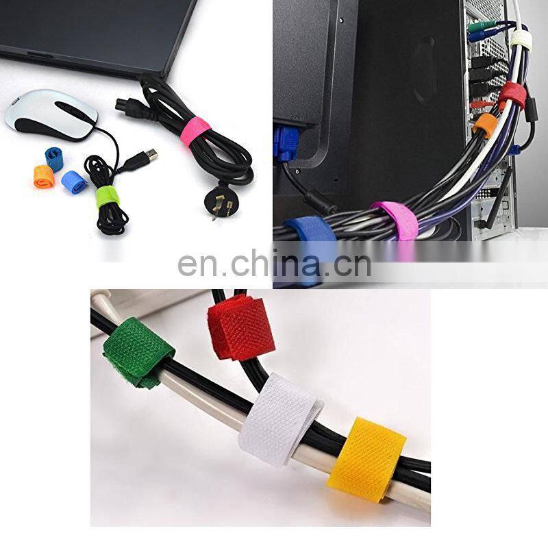 Colorful Reusable Nylon Magic Tape Hook Loop Cable Ties