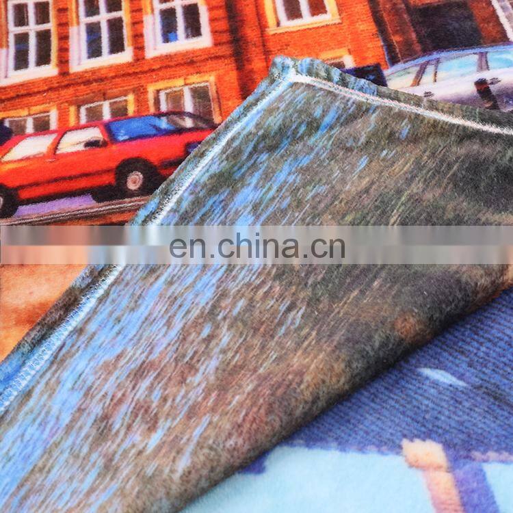 Low MOQ Custom Fluffy 3D Digital Print Sublimation Print Blanket Flannel Fleece Throw With Better Color Permeability