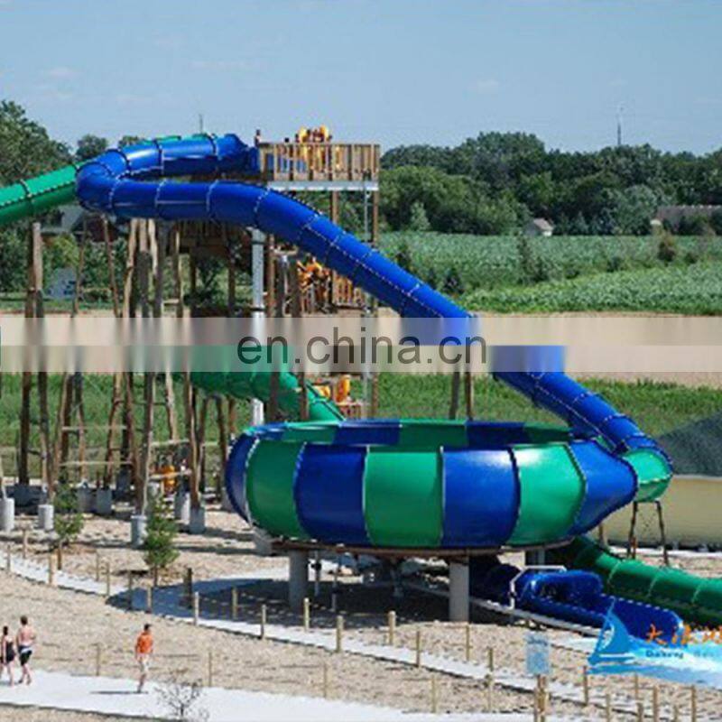 Huge Outdoor Water Slide Fiberglass Bowl Slide For Summer Entertainment