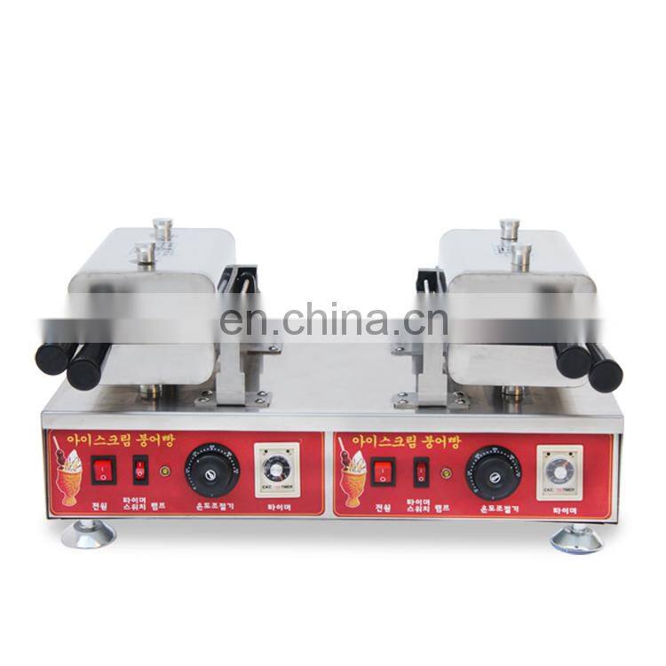 German Thermostat US Heating Pipe commercial taiyaki machine fish waffle maker red snapper fish fried ice cream machine