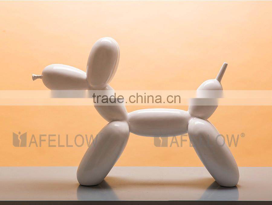 electroplate fiber glass lifelike Mini pet ballon dog mannequin