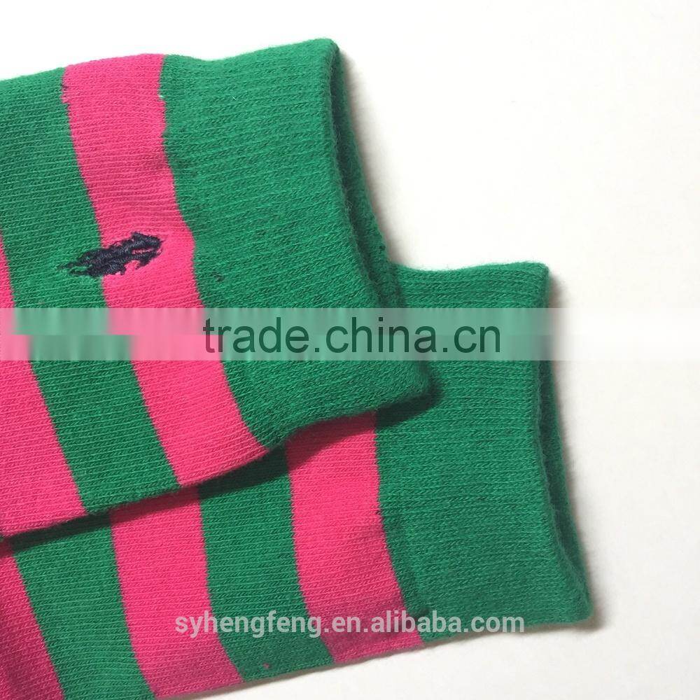 2015 hot saling women bright-coloured socks stripe sock