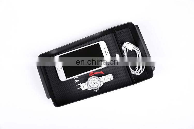 For Maserati Ghibli For Levante For Quattroporte Car-Styling Armrest Storage Box With White Logo