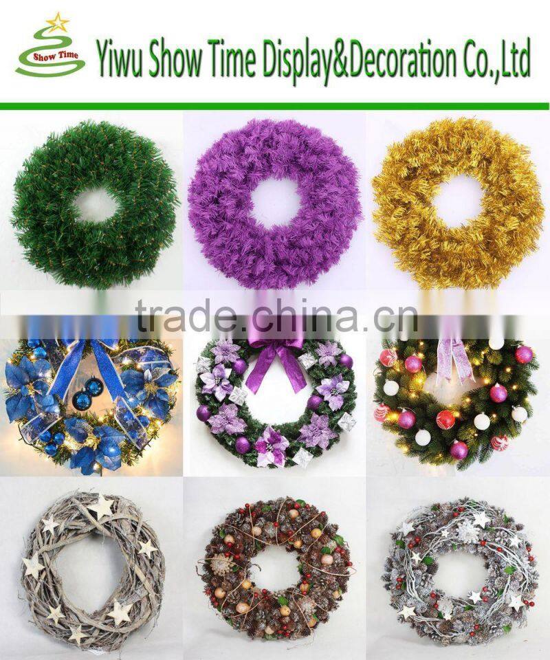2015 decorative natural wooden wreath for christmas