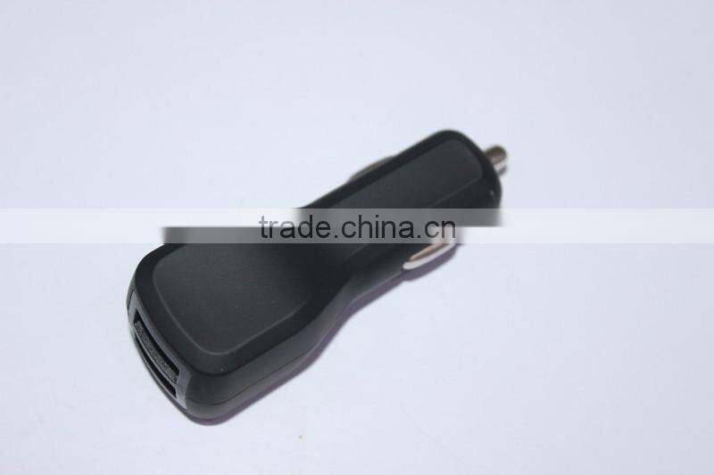 3.1Amp 3100mA output dual 2nd USB vehicle auto car charger with black painting rubberized finished